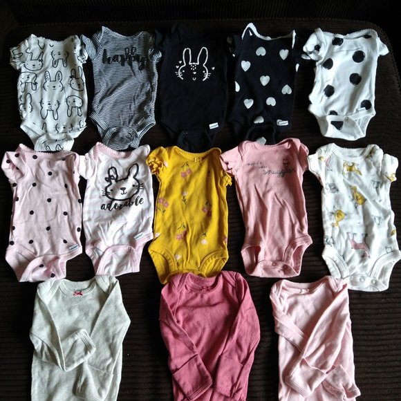 Twin Girl Newborn Onesies - Picture 2 of 3